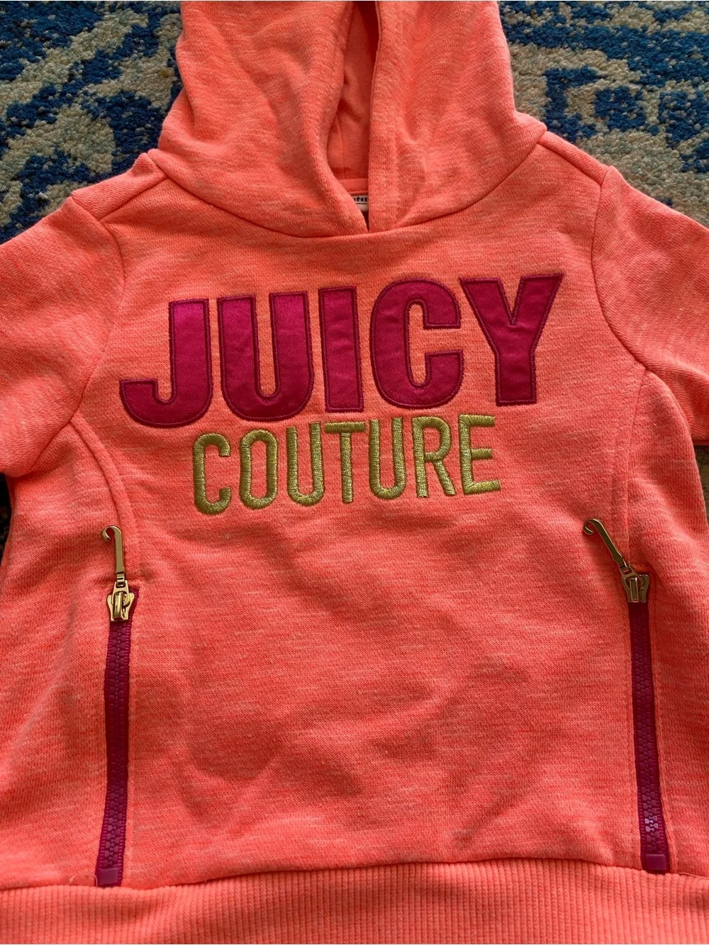 Juicy Couture Girls' Coral Pink Hoodie & Joggers Set